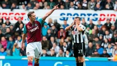 Kevin Nolan, left, returned to St James' Park and played the part of villain as his lone goal led West Ham over Newcastle United.