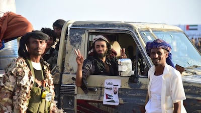 Members of the popular resistance in Yemen, who are being given extensive training in aviation by the UAE armed forces. Wam