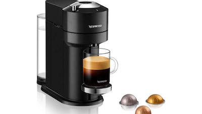GCV1 Vertuo Next coffee machine; Dh599 (down from Dh1,199); Nespresso on FirstCry. Photo: FirstCry