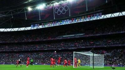 A near-full Wembley Stadium saw the UAE lose 3-1 to Great Britain on Sunday night. Stu Forster / Getty Images