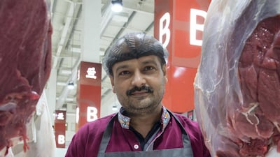 Shahid Fazal: Pakistani butcher and meat vendor Shahid Fazal, who has been in the UAE for 18 years, works hard to ensure “my customers are happy with the good service I provide and the goods I sell so they will come back to my shop again”. But that lofty ambition is not without its difficulties. “A shortage of meat from our supplier is the most difficult thing about this job. In such conditions, we cannot fulfil the demand of our customers the way we want to.” Leslie Pableo / The National