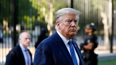 US President Donald Trump has been involved in a row with Twitter after the social media platform fact-checked his tweets for the first time in May 2020. AP Photo