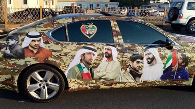 A car decorated for National Day celebrations in Ajman last year. Pawan Singh / The National