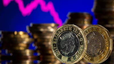 The British pound has dropped about 12 per cent against the strong dollar this year. Reuters