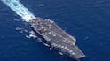 The USS George Bush in the Arabian Sea as the US enforces a naval blockade against Iran in the Strait of Hormuz. Centcom.