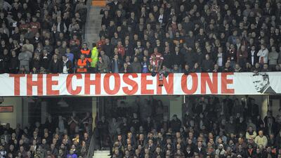 The banner displayed at Old Trafford by Manchester United fans after David Moyes had been appointed manager on the recommendation of predecessor Alex Ferguson, who retired from football after 26 years in charge of the Red Devils. Getty