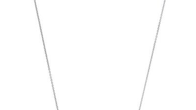 Tiffany Bow pendant in 18 carat white gold with diamonds. Courtesy Tiffany & Co