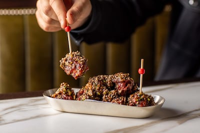 Patiala fried chicken is one of the restaurant's signature appetisers. Photo: Gymkhana Dubai