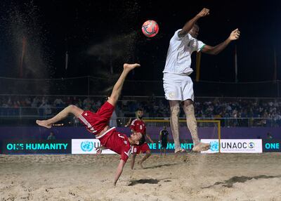UAE missed out on Intercontinental Beach Soccer Cup Dubai semi-final spot on goal difference. Quality Sport Images