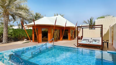 All villas come with a private pool, plus sunbeds and dining cabanas