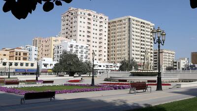 Sharjah, typical apartments: Q1-Q2 2015 down 2%. Q2 2014-Q2 2015 down 2%. Studio: Dh18,000-Dh28,000. 1BR: Dh20,000-Dh40,000. 2BR: Dh23,000-Dh50,000. 3BR: Dh38,000-Dh65,000. Pawan Singh / The National