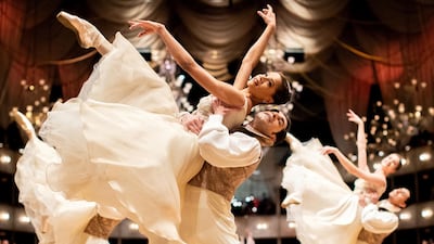 Dancers of the State Opera ballet perform during a dress rehearsal for the traditional Opera Ball in Vienna, Austria. Reuters