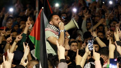 Protesters called for an end to Jordan's unpopular 1994 peace treaty that normalised ties with Israel. AFP