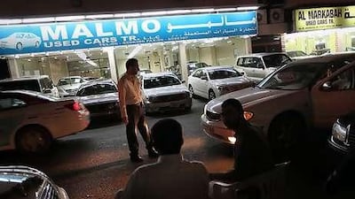The Abu Shagara neighbourhood of Sharjah where old cars are bought and sold.