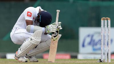 Sri Lanka captain Dimuth Karunaratne has seen his side perform inconsistently in the Test series with New Zealand. AFP
