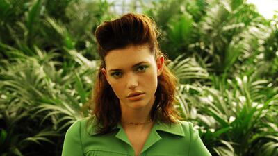 Flower Power: Jumpsuit, Dh13,600, Gucci. Necklace, Dh8,550, Donna Hourani. Sunglasses, Dh1,050, Christopher Kane