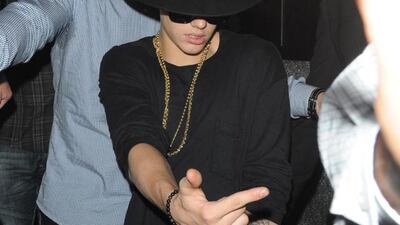 Justin Bieber leaves Movida in Dubai, unrefreshed.