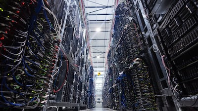 Servers inside the data centre of French company OVHcloud, in Roubaix. AFP