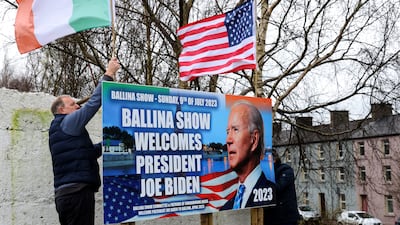 Excitement is building in Ballina, a small Irish town that was home to some of US President Joe Biden's ancestors. AP Photo