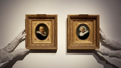 The paintings are the last-known pair of portraits by Rembrandt to remain in private hands. Photo: Christie's