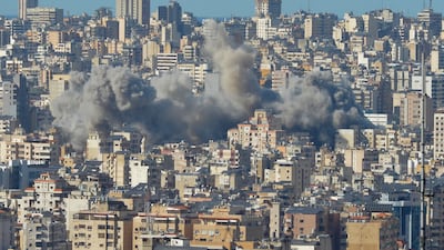 The aftermath of an Israeli air strike in the Dahieh district of Beirut. EPA
