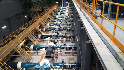 Managers at the new Fewa-operated desalination plant in Ghalila in northern Ras Al Khaimah, hope to attract more Emiratis to fill technicalpositions at the plant. Thaer Zriqat / The National