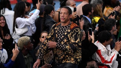 French actor and musician JoeyStarr presents a creation by Marine Serre. AFP