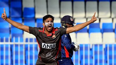 UAE bowler Junaid Siddique. Satish Kumar for The National