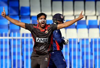 UAE bowler Junaid Siddique. Satish Kumar for The National