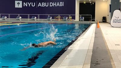 Every Saturday from 9am to 11am, Abu Dhabi residents will be able to use the Olympic-sized swimming pool at New York University Abu Dhabi. Courtesy NYUAD