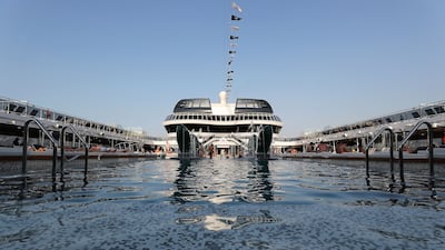 The view from the pool on the MSC Virtuosa