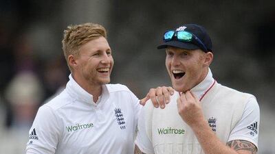 England's Joe Root and Ben Stokes celebrate following their win over New Zealand at Lord's. Reuters / Philip Brown