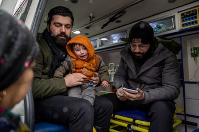 A child is examined by the Kurdish Red Cross in the SDF-controlled city of Qamishli. Getty Images
