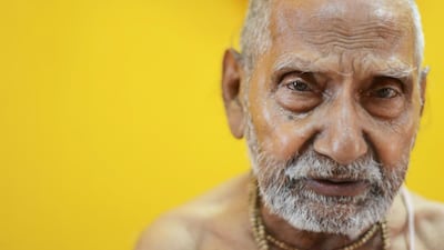 Hindu monk Swami Sivananda was born on August 8, 1896, according to his passport. If true, he will have lived in three centuries, but despite his apparent age he remains strong enough to perform yoga for hours at a time.