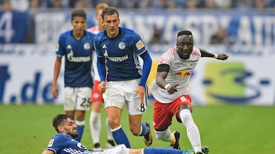 RB Leipzig's Naby Keita, right, has reached an agreement to join Liverpool at the end of this season. Martin Meissner / AP Photo
