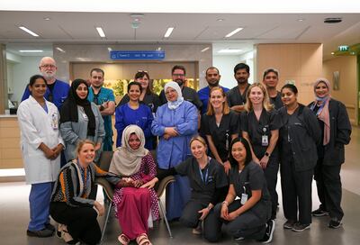 Nasriya Shure was discharged from hospital after a year of extensive treatment, including three months spent in an induced coma. Khushnum Bhandari / The National