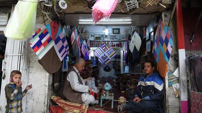A kite shop in Shor Bazaar in Kabul.