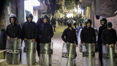 Egyptian security forces in Cairo. AFP