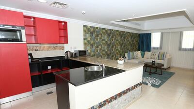 The apartments are on the market at Dh175,000 for a one-bed, Dh285,000 for a two-bed and Dh320,000 for a three-bed property. Courtesy Chestertons