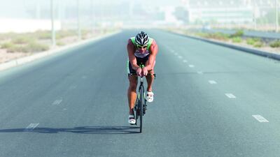 David Labouchere trained for 25 to 30 hours per week, over seven weeks, and included swimming, cycling and running. Courtesy Cameron Clegg