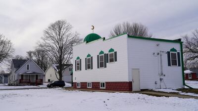 The mosque sits next to an empty lot. The community hopes to build a new welcome centre next to the original structure.