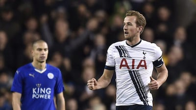 Harry Kane's penalty against Leicester City was his 50th goal for Tottenham. Toby Melville / Reuters