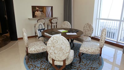 The dining area of the three bedroom apartment in Marina 101. Jeffrey E Biteng / The National