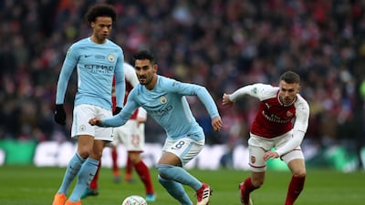 Ilkay Gundogan is pleased with his form for Manchester City. Catherine Ivill / Getty Images