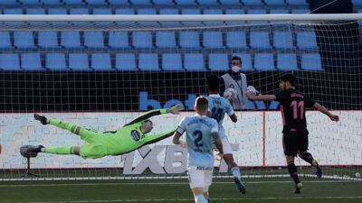 Marco Asensio scores Real Madrid's third goal. Reuters
