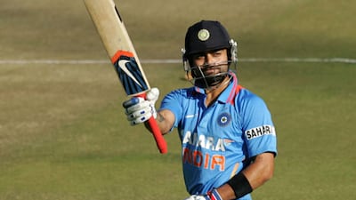 Virat Kohli took centre stage again with a anchoring hundred, his 15th, to lead India to victory. Jekesai Njikizana / AFP
