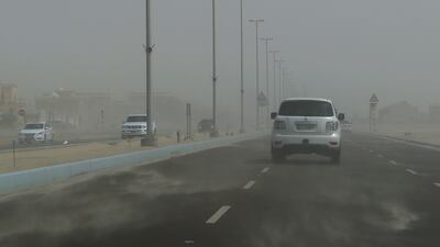 Dust and strong winds in Khalifa city, Abu Dhabi. Ravindranath K / The National