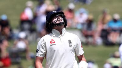 England's Ollie Pope after losing his wicket. Getty