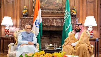Saudi Arabia's Crown Prince Mohammed bin Salman meets with India's Prime Minister Narendra Modi in Buenos Aires, Argentina. Reuters