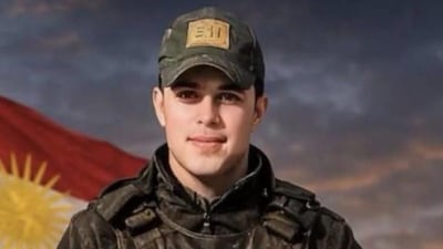 Welat Tahir, who was killed in a drone strike in Erbil, Iraqi Kurdistan, was a member of the local security forces deployed at the city's civilian airport. Photo: Family handout